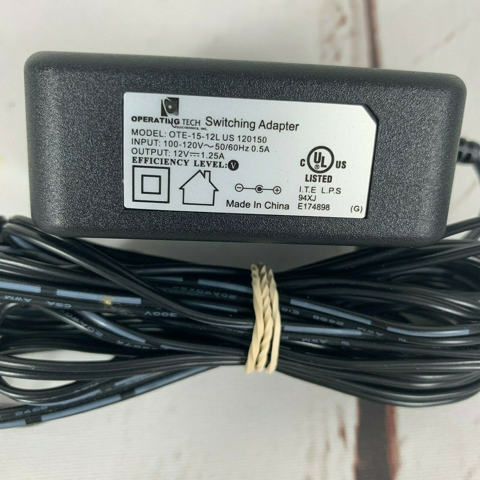 New OperatingTech OTE-15-12L 12V 1.25A AC DC Power Supply Adapter Charger
